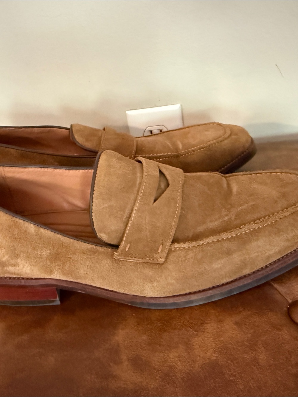 Vintage Foundry Co. Suede Penny Loafers - Tan - Picture 3 of 3